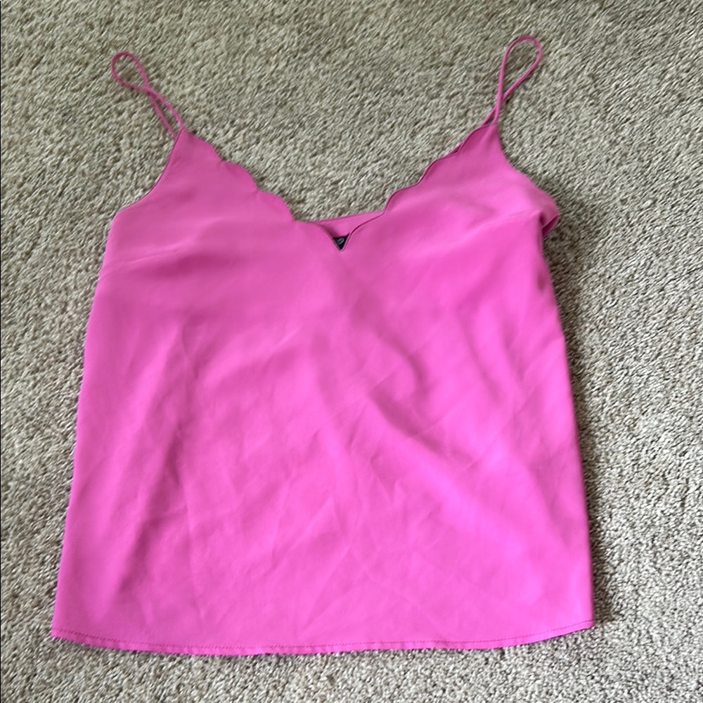 Topshop Pink Fitted Camisole Top
